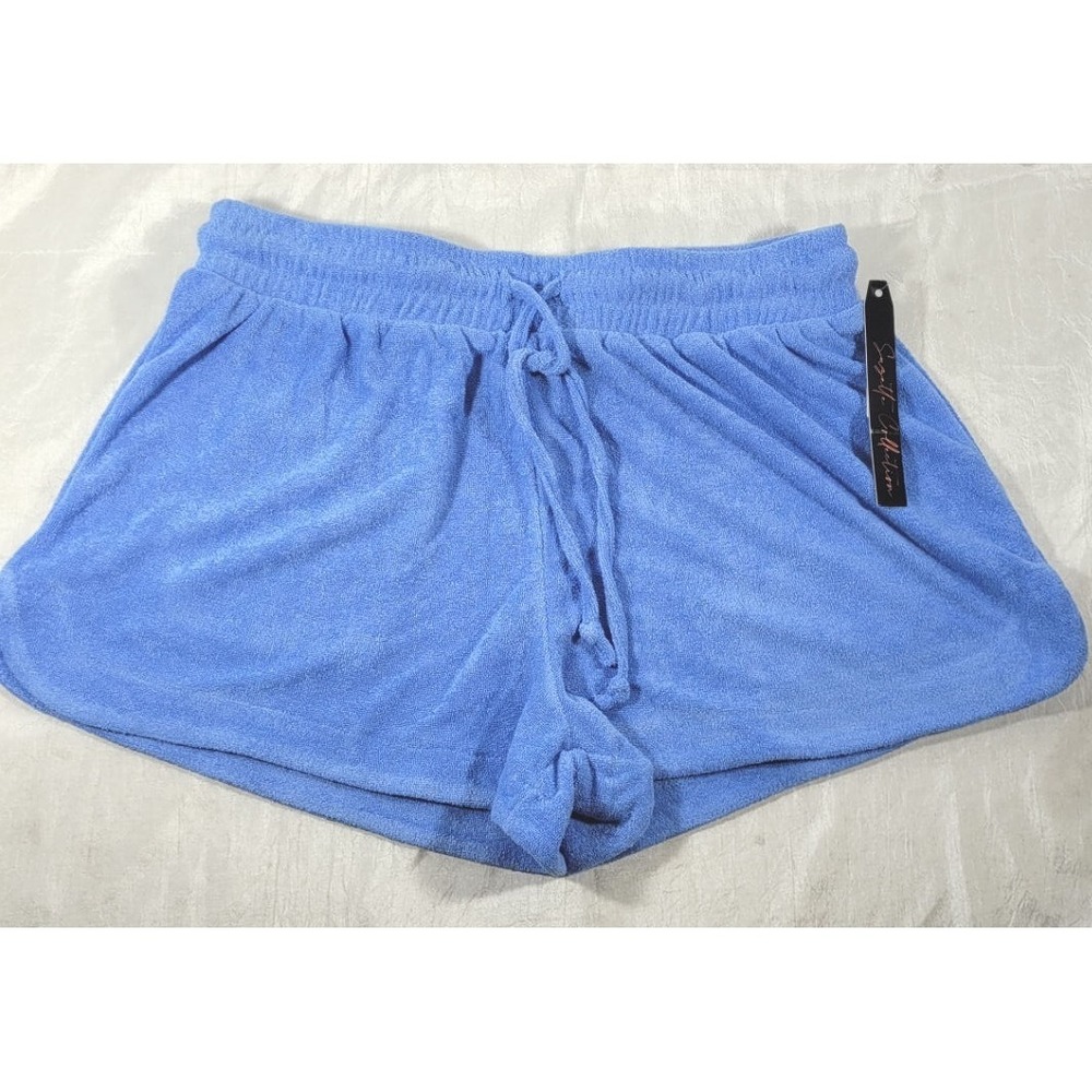 Suzette Collection Tween Girl's Soft French Terry Shorts - Blue Water - XS/S